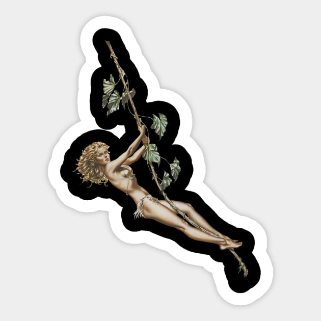 Derek - Tarzan, The Ape Man Sticker by Ebonrook Designs